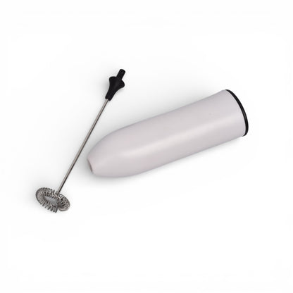 BATIDOR RECARGABLE PLASTICO Y ACERO BLANCO  DIM: 4X4X16