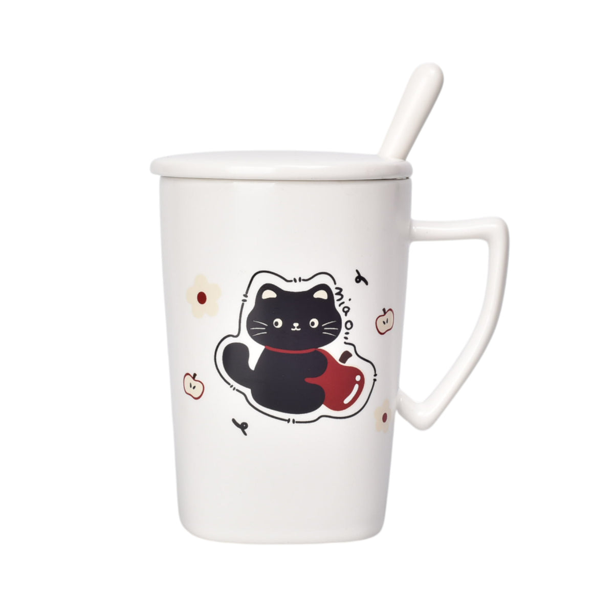 mug pocillo ceramica con tapa 360ml dim:11x8x8
