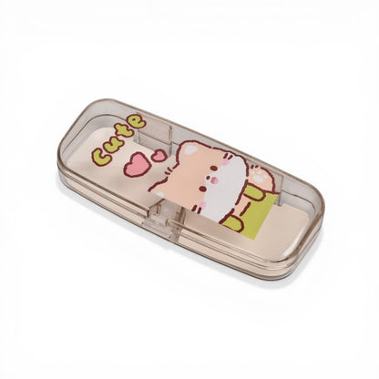 ESTUCHE PARA GAFAS PLASTICO TRANSPARENTE DIM: 14X5X3