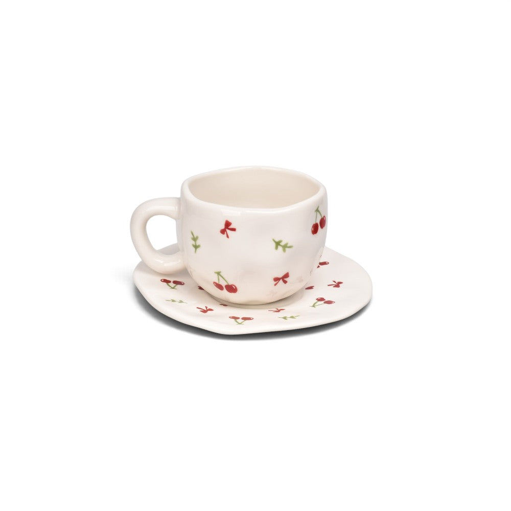 pocillo set con plato 300ml ceramica