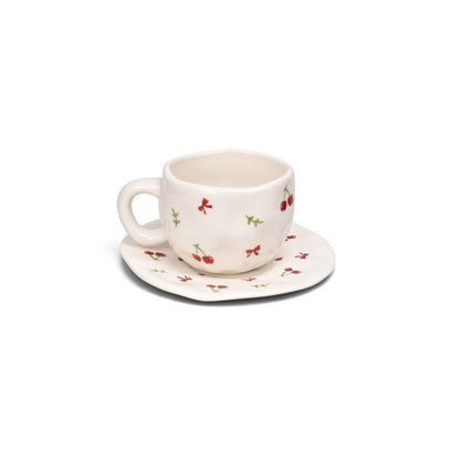 POCILLO SET CON PLATO 300ML CERAMICA