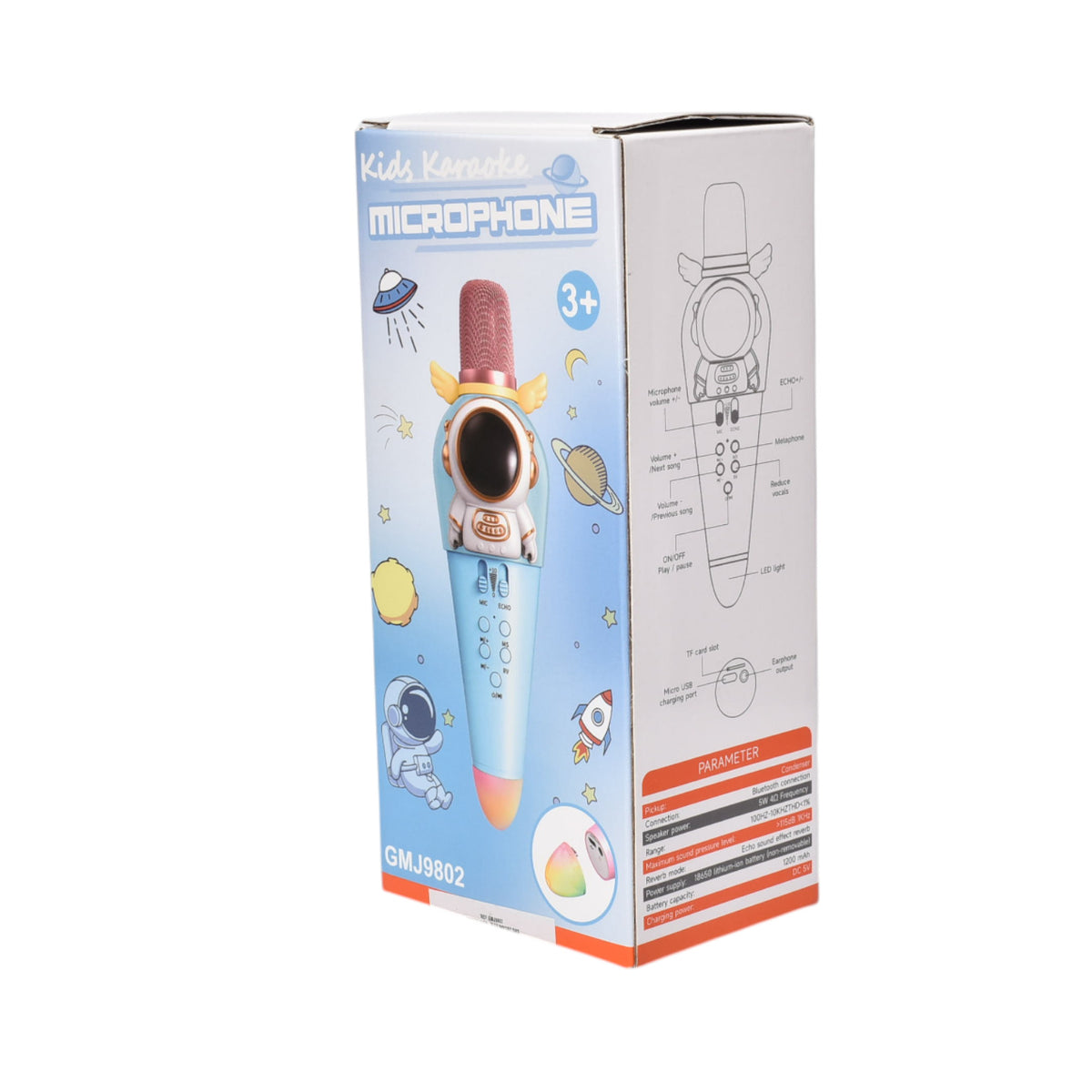 juguete microfono karaoke de plastico dim:10x7x21