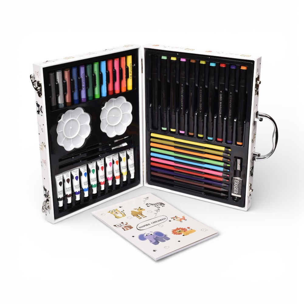 set de arte de 78pcs plastico diseño animalitos dim:23x30x5