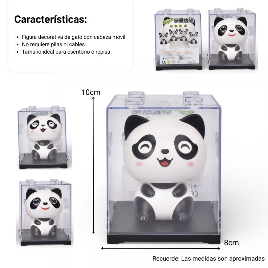 oso solar plastico color negro blanco dim:8x8x10