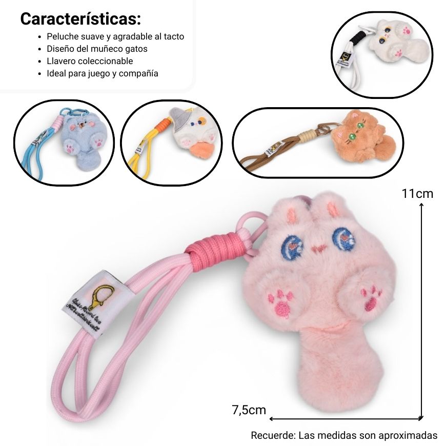 llavero peluche poliester dim:10x7x3