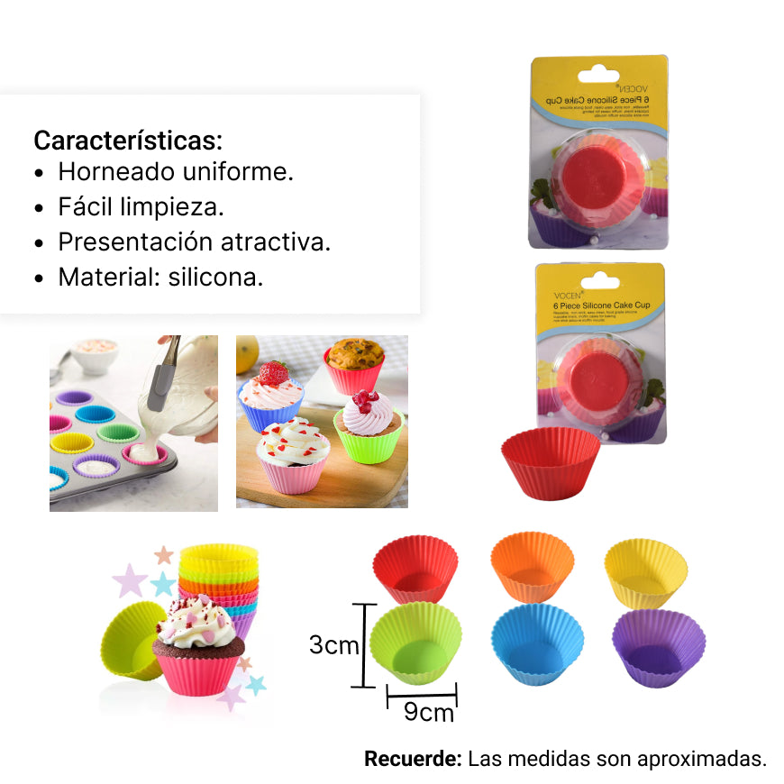 set 6pcs molde de postre