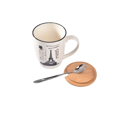 MUG POCILLO CON CUCHARA CERAMICA
