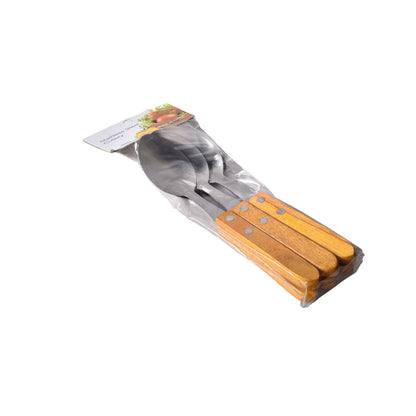 PAQUETE X6 UND CUCHARA EN ACERO INOXIDABLE CON MANGO MADERA