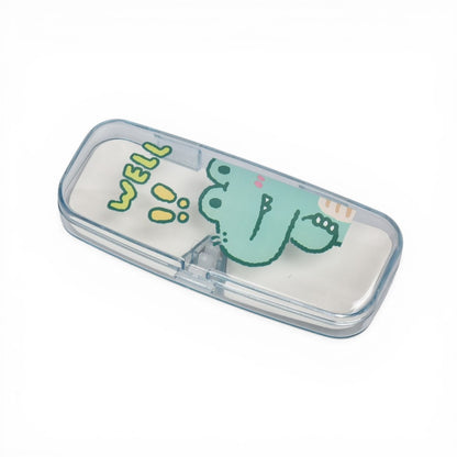 ESTUCHE PARA GAFAS PLASTICO TRANSPARENTE DIM: 14X5X3
