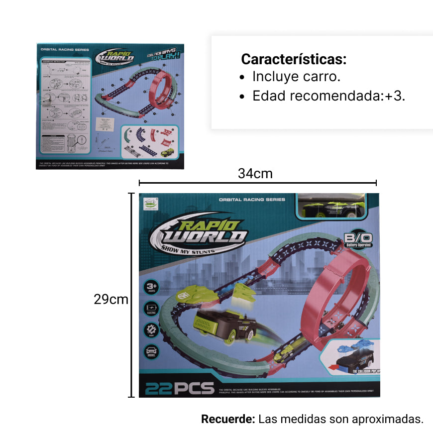 pista de carros juguete niños