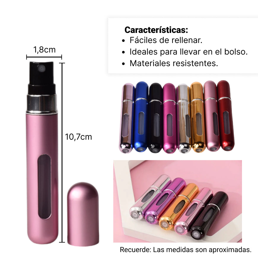 atomizador perfumero recargable pequeño 8ml