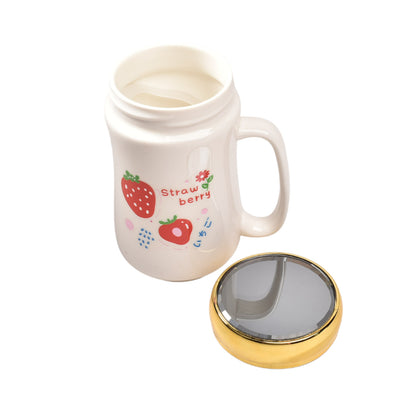 MUG POCILLO CON TAPA CERAMICA