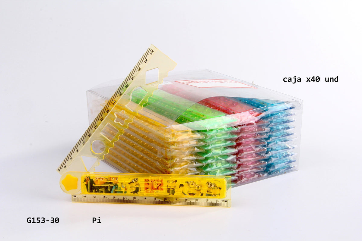 regla 15cm en plastico