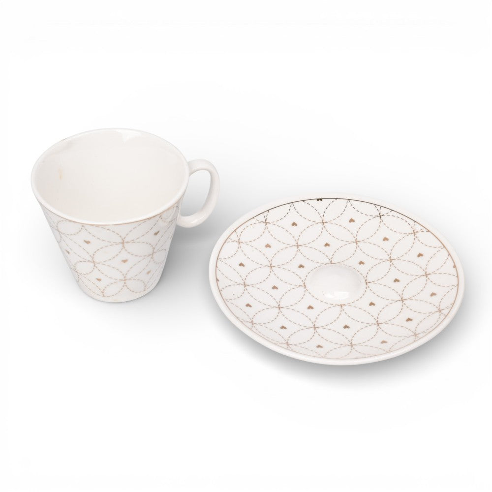 set pocillo con plato blanco ceramica 80ml dim:6x6x5
