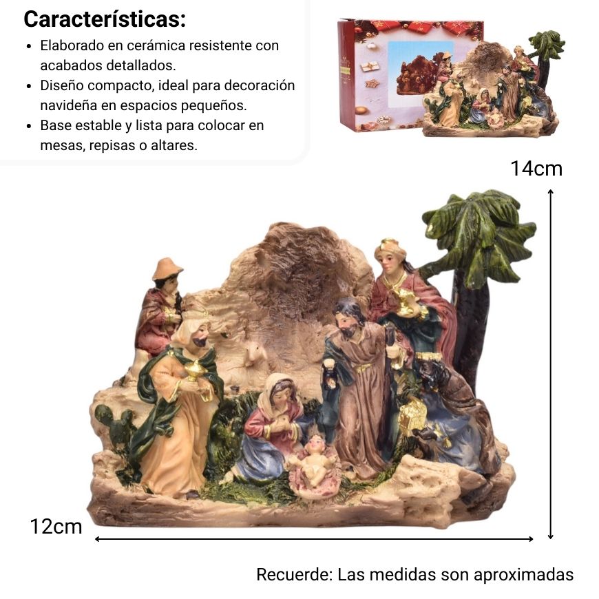 adorno figura de pesebre resina dim:12x14x5
