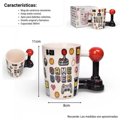 MUG POCILLO GRANDE FORMA DE CONTROL VIDEOJUEGOS 380ML DIM:11X8