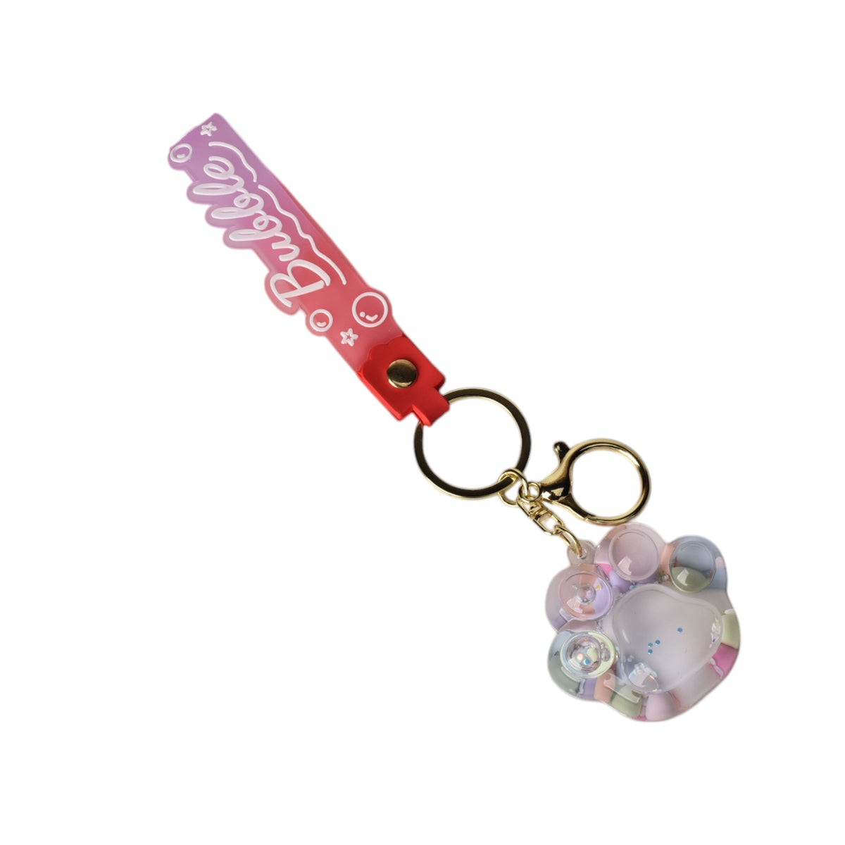 llavero plastico forma de huella varios colores dim:5x4x2