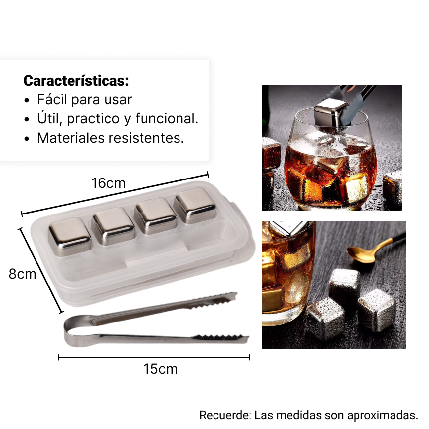 hielera en acero inoxidable con pinza