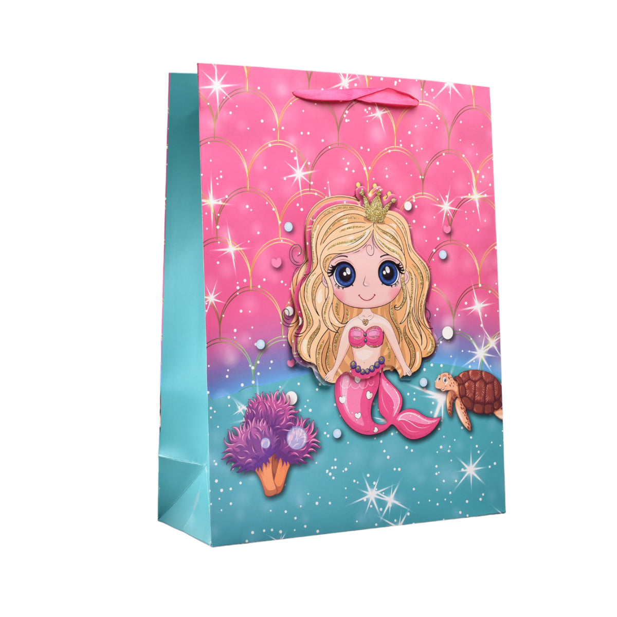 bolsa regalo en papel sirena tamaño grande