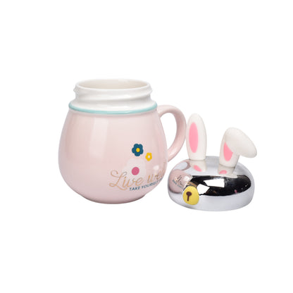 MUG POCILLO CERAMICA DISEÑO CONEJO 400ML DIM:16X10