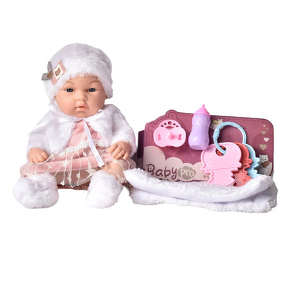 JUGUETE BEBE MUÑECA DE CAUCHO REALISTA CON ACCESORIOS