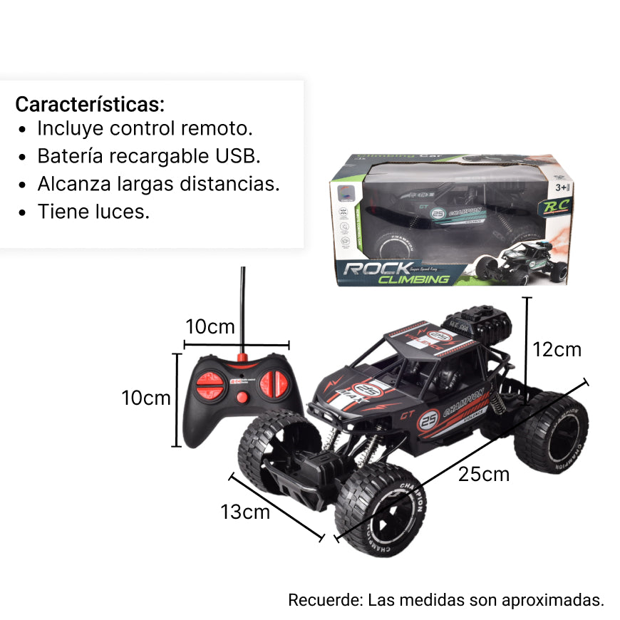 juguete carro con control remoto plastico