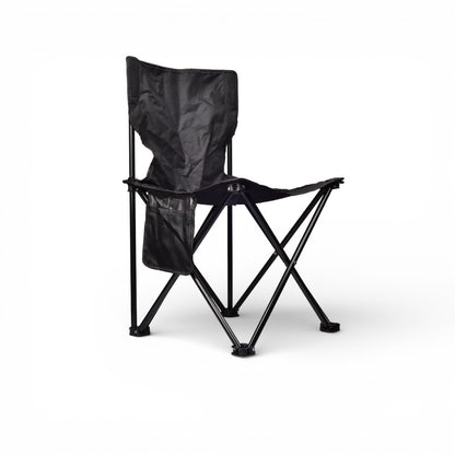 SILLA METAL POLIESTER DESPLEGABLE NEGRA DIM:39X39X65
