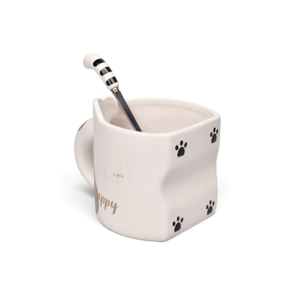 mug pocillo ceramica con cuchara 360ml