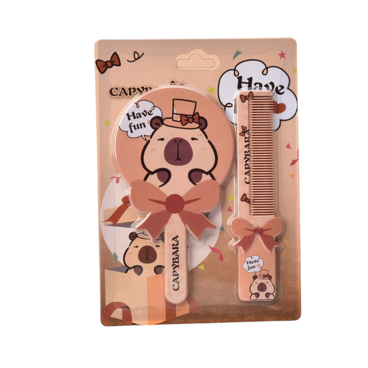 peinilla con espejo plastico capybara diim:13x18