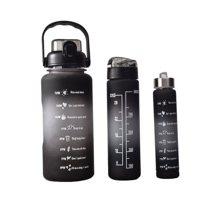 SET BOTELLA MOTIVACIONAL DE AGUA POR 3 UNIDADES