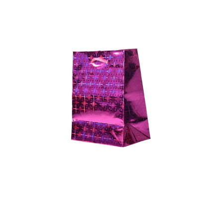 BOLSA PARA REGALO METALICA DE PAPEL DIM:11X14X6