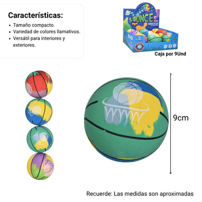 BOLA ELASTICA CAUCHO PEQUEÑA DIM:9X9X9