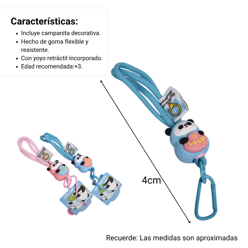 llavero plastico forma de oso rosado azul dim:4x3x4