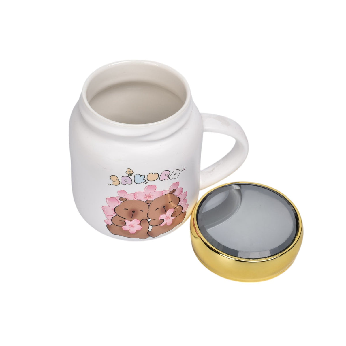 mug pocillo ceramica diseños capybara 450ml dim:8x10