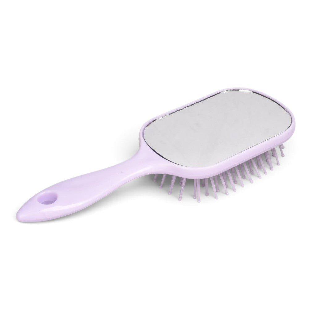 cepillo plastico con espejo para cabello prj dim: 17x6cm