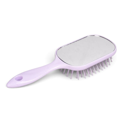 CEPILLO PLASTICO CON ESPEJO PARA CABELLO PRJ DIM: 17X6CM