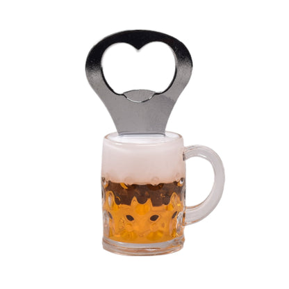 DESTAPADOR PLASTICO CON IMAN FORMA VASO CERVEZA DIM:9X3X3