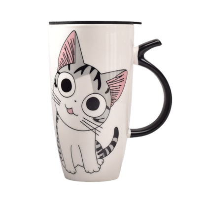 POCILLO GRANDE CERAMICA MUG CON TAPA