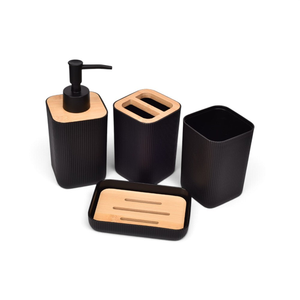 set de jaboneras madera plastico dim:7x17cm