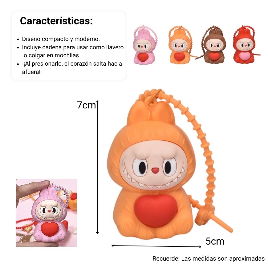 llavero goma labubu personaje dim:7x5
