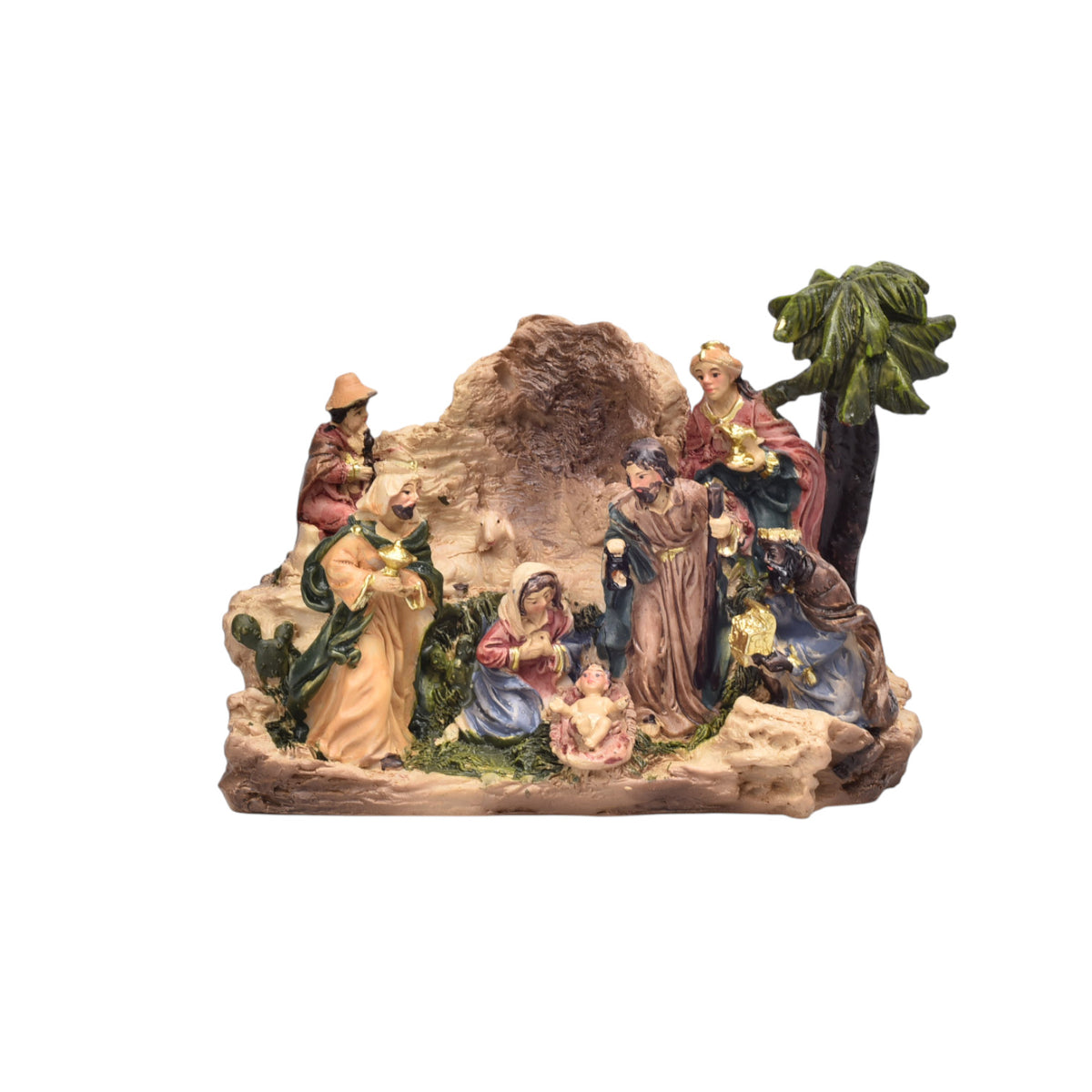 adorno figura de pesebre resina dim:12x14x5