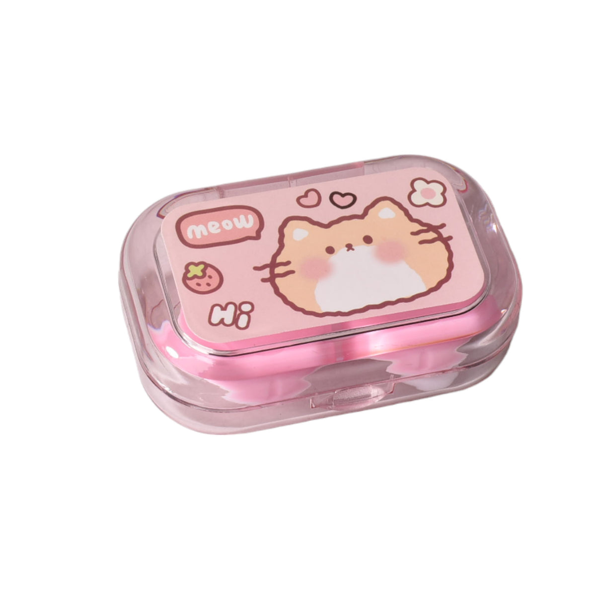 set almacenaje estuche para lentes de contacto plastico  col