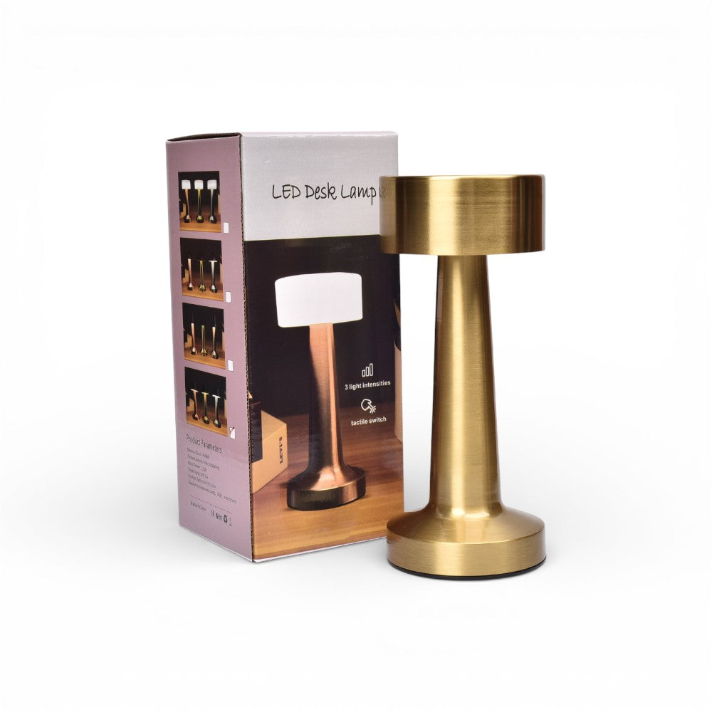 lampara metalica plastica recargable con cable usb
