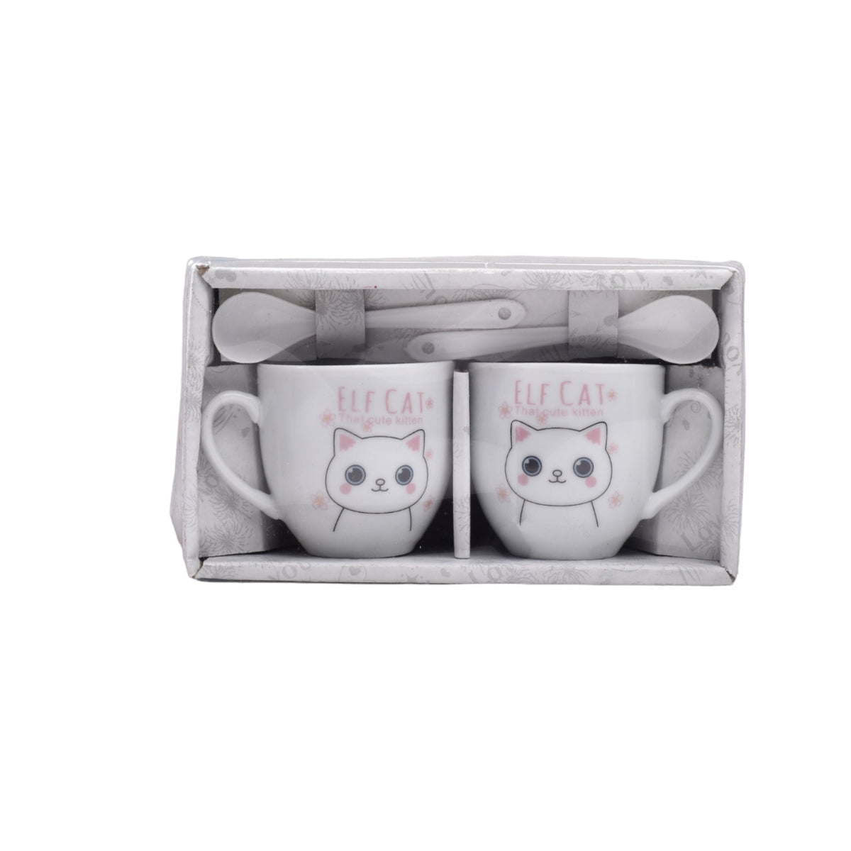 pocillos con cucharas set 2pcs ceramica dim:5*6*6cm