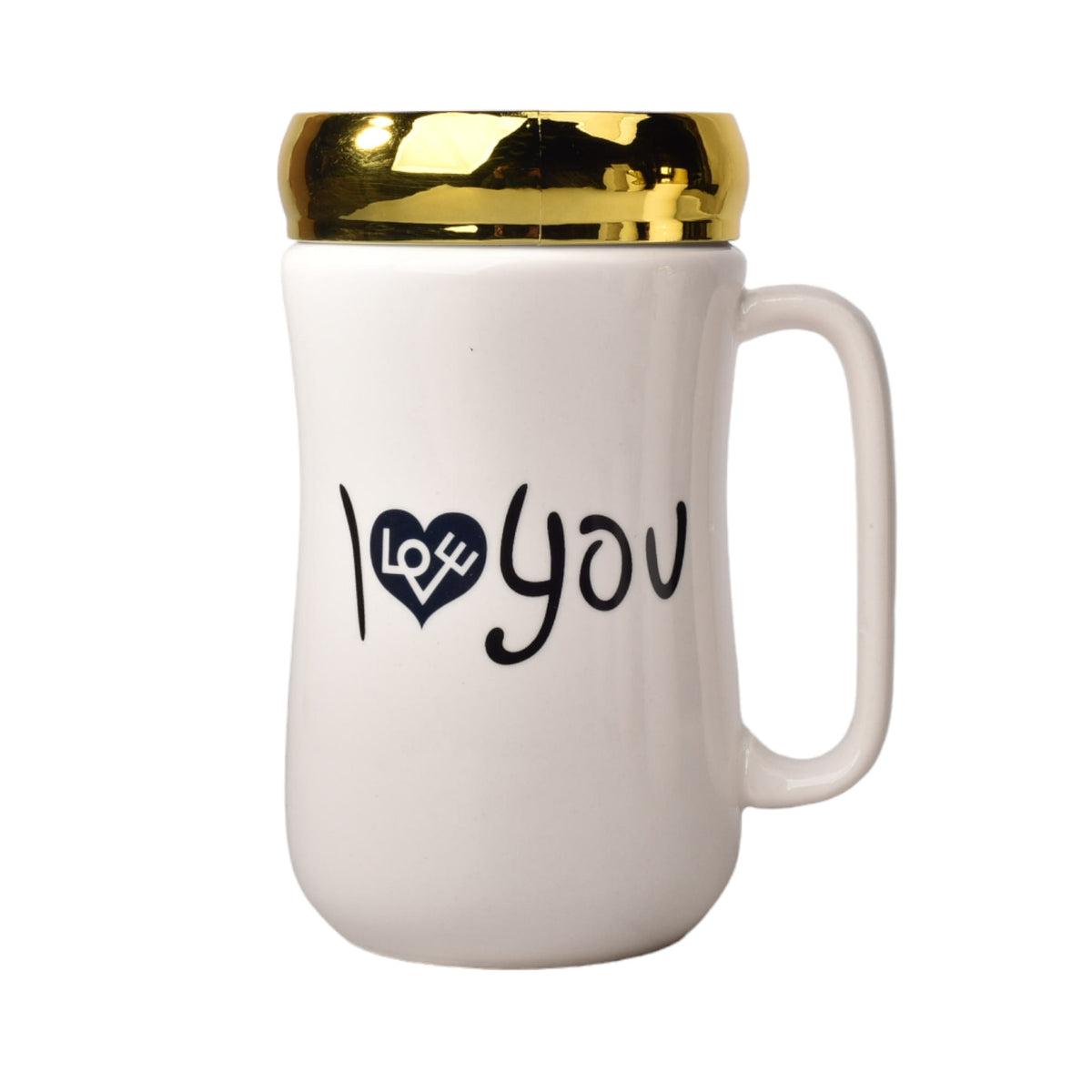 mug pocillo color blanco en ceramica grande con tapa