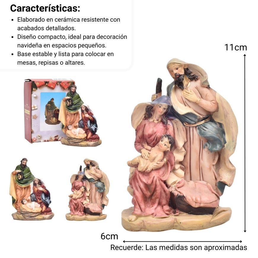 adorno figura de pesebre resina dim:11x6x6