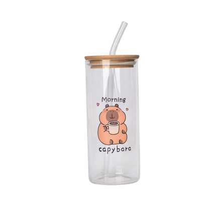 BOTELLA DE VIDRIO CAPYBARA 400ML DIM:14X6