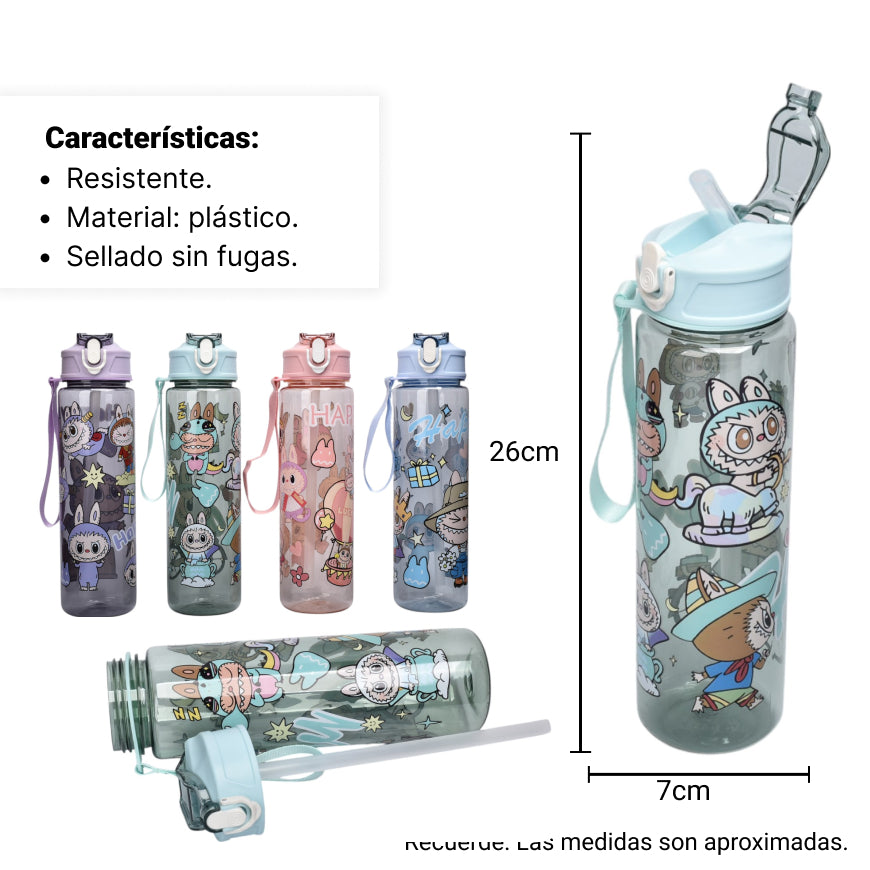 botella de agua personaje dim:7x26x7
