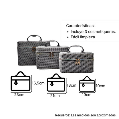 CAJA COSMETIQUERA X 3 SET
