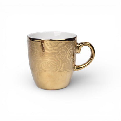 SET POCILLOS 4PCS CON BASE COLOR DORADO 90ML DIM:5X5X6